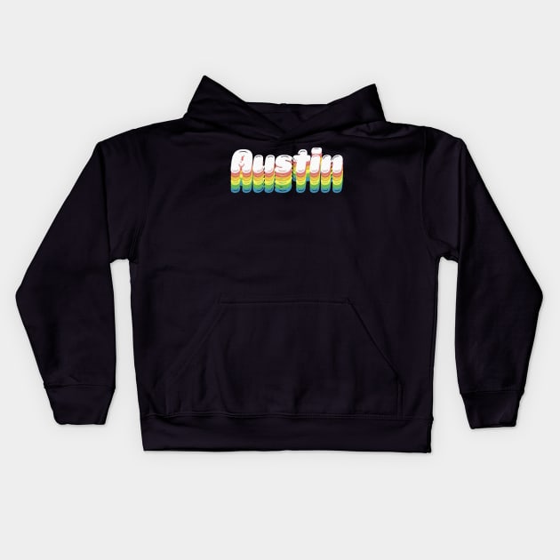 Austin, Texas //// Typography design Kids Hoodie by DankFutura